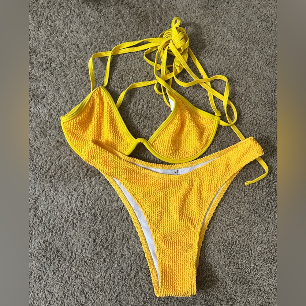 SHEIN Yellow Bikini Set